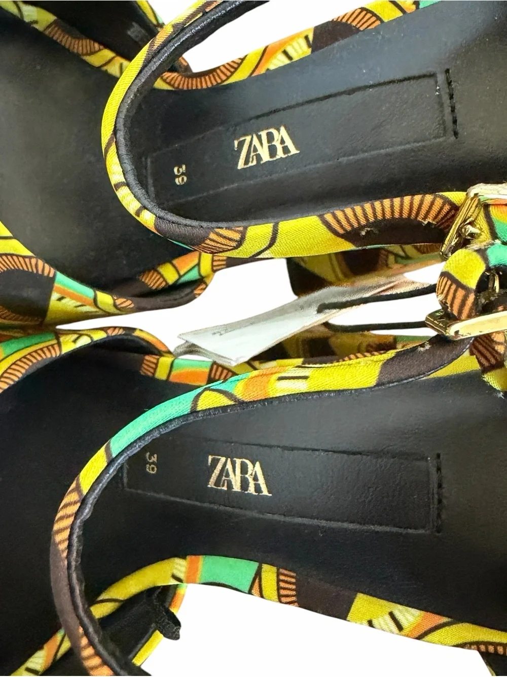 ZARA 70’s Retro Hippie Afrocentric Inspired Dopamine Chunky Platform Sandals Sz8